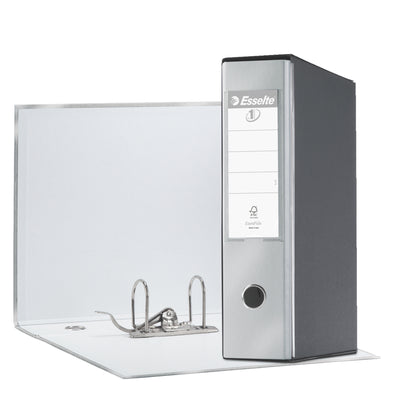 Registratore Eurofile G55 - dorso 8 cm - protocollo 23 x 33 cm - grigio metallizzato - Esselte