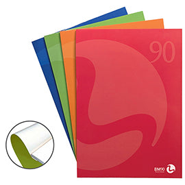 Blocco notes BM90 - A4 - collato lato corto - bianco - 80fg - 90gr - copertina 250gr - BM