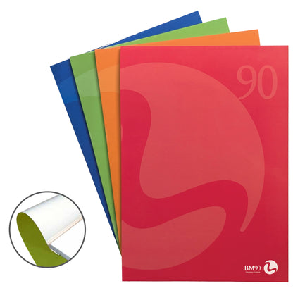 Blocco notes BM90 - A4 - collato lato corto - bianco - 80fg - 90gr - copertina 250gr - BM