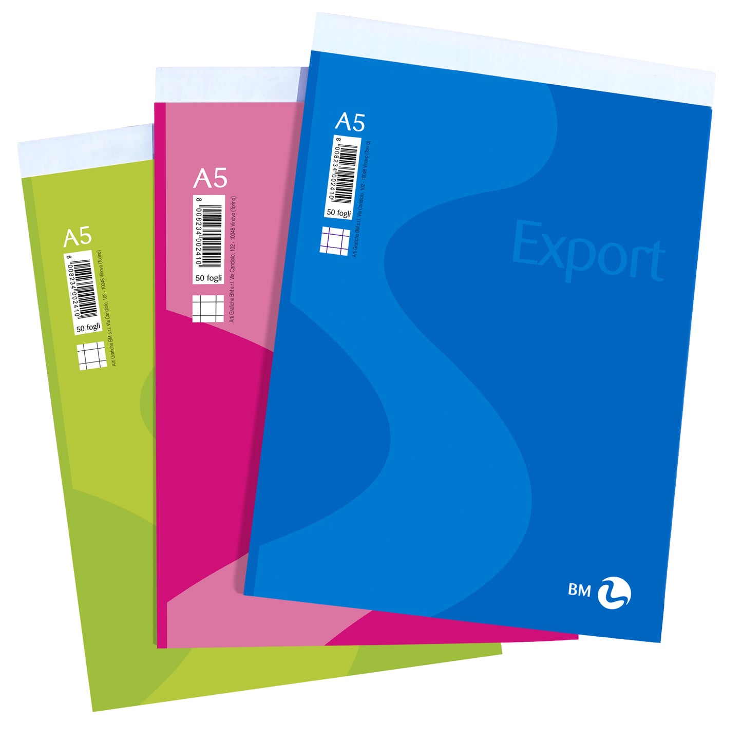 Blocco note Export - 5mm - 150 x 210mm - 50gr - 50 fogli - BM