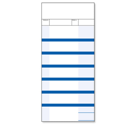 Blocco comande a 7 tagliandi - 10 x 22cm - 25x2cm - 25 fogli x 2 copie ricalcanti - BM