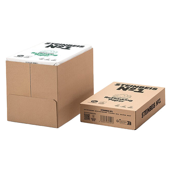 Carta riciclata al 100% senza legno - A3 - 80 gr - bianco - Steinbeis - conf. 500 fogli