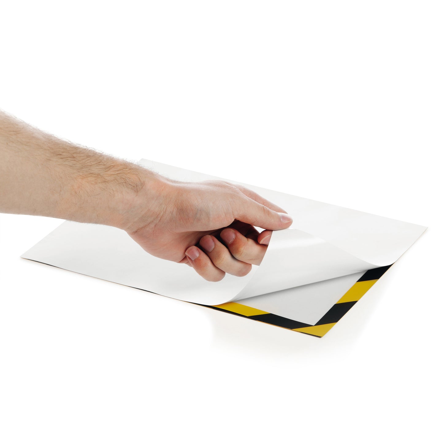 Cornice Duraframe Security - adesiva - pannello magnetico - A4  (21 x 29,7 cm) - giallo/nero - Durable