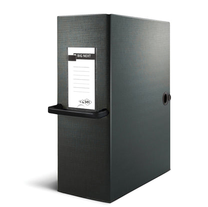 Scatola archivio Big Next - dorso 16 cm - 25 x 35 cm - nero/nero - Sei Rota