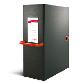 Scatola archivio Big Next - dorso 16 cm - 25 x 35 cm - nero/rosso - Sei Rota