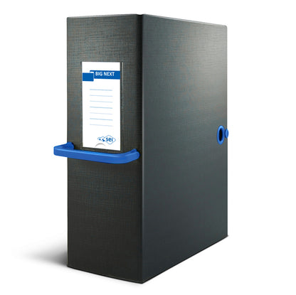 Scatola archivio Big Next - dorso 20 cm - 25 x 35 cm - nero/blu - Sei Rota