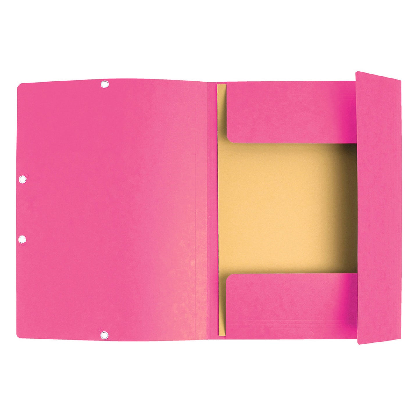 Cartella 3 lembi con elastico angolare - A4 - dorso 0,3 cm - cartoncino Lustrè - rosa - Exacompta