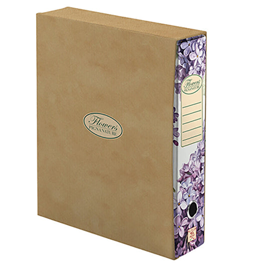 Registratore a leva Nature Flowers - protocollo - dorso 8cm - Pigna