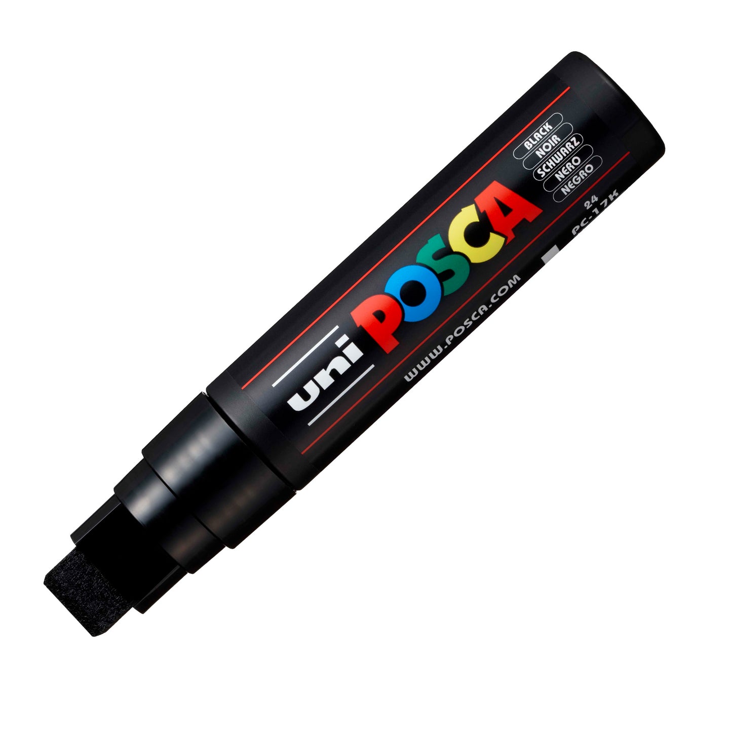 Marcatore a base d'acqua Uni Posca PC17K - punta extra large a scalpello 15,0mm - nero - Uni Mitsubishi