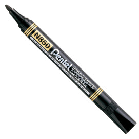 Marcatore permanente N850 - punta tonda - nero - linea Amiko - Pentel