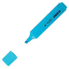 Evidenziatore Tratto Video  - punta a scalpello - tratto da 1,0mm-5,0mm - azzurro - Tratto