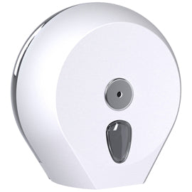 Dispenser carta igienica EColored rotolo Mini Jumbo - 27 x 12,8 x 27,3 cm - rotolo diametro 23 cm - adamello white - Mar Plast