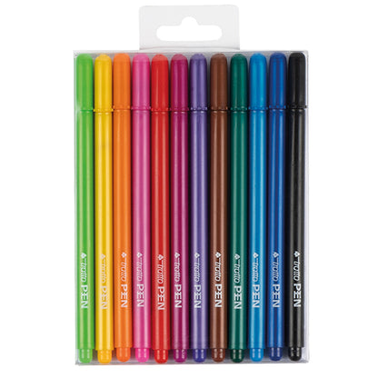 Pennarello fineliner Tratto Pen - tratto 0,5mm - colori assoriti - Tratto - busta 12 pennarelli