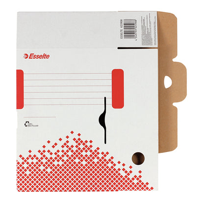 Scatola archivio Speedbox - dorso 8 cm - 35 x 25 cm - bianco e rosso - Esselte