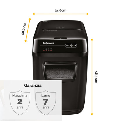 Distruggidocumenti AutoMax 200C - a frammenti - 32L - Fellowes