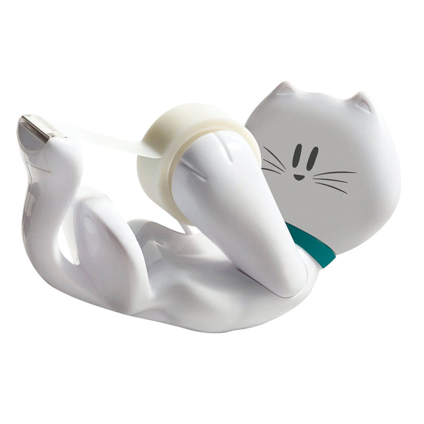 Dispenser Kitty - per nastri 33 m - 1 rotolo Scotch Magic 810 incluso - bianco - Scotch