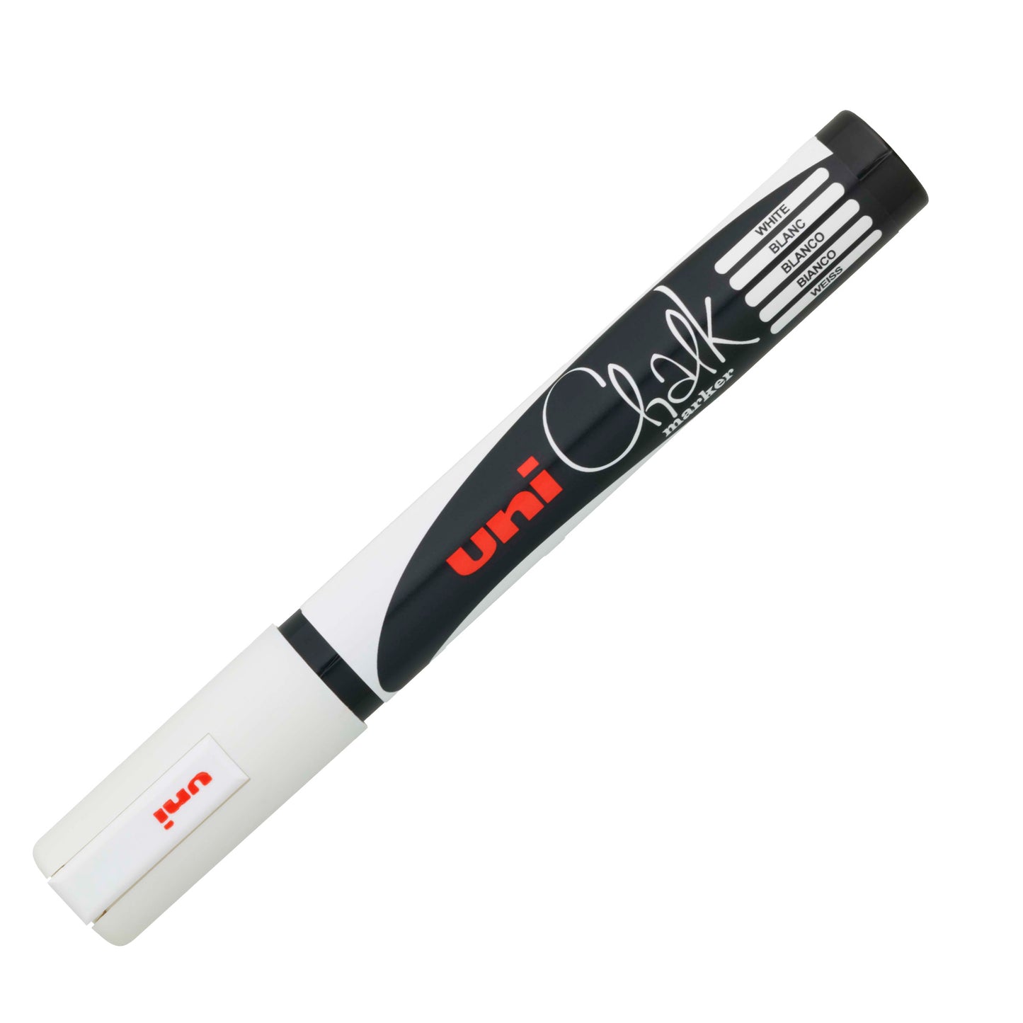 Marcatore a gesso liquido Uni Chalk Marker - punta tonda da 1,80 - 2,50 mm - bianco - Uni Mitsubishi