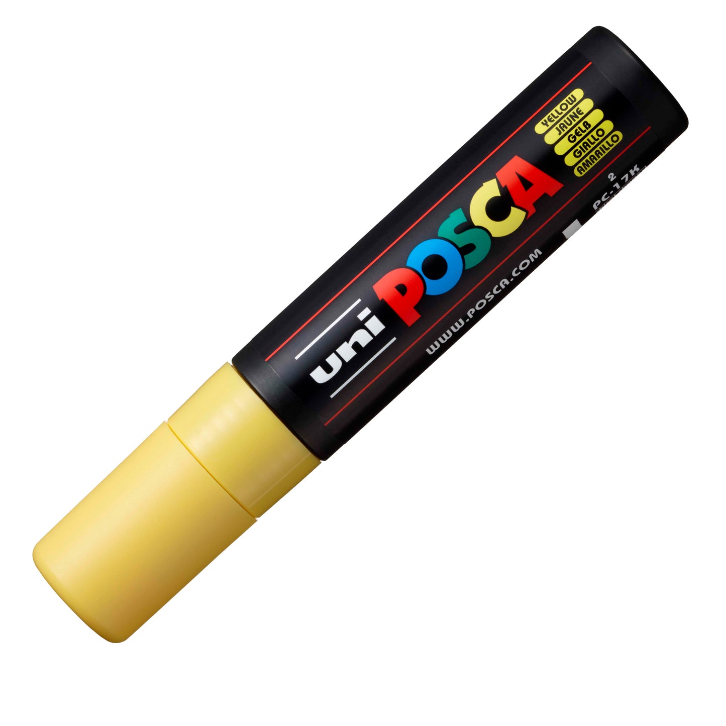 Marcatore a base d'acqua Uni Posca PC17K - punta extra large a scalpello 15,0mm  - giallo - Uni Mitsubishi