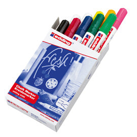 Marcatore a gesso liquido 4095 - punta tonda - da 2 a 3mm - colori assortiti - Edding - astuccio 10 pezzi