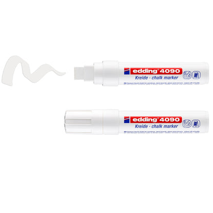 Marcatore a gesso liquido 4090 - punta scalpello - da 4 a 15mm - colori assortiti - Edding - astuccio 5 pezzi