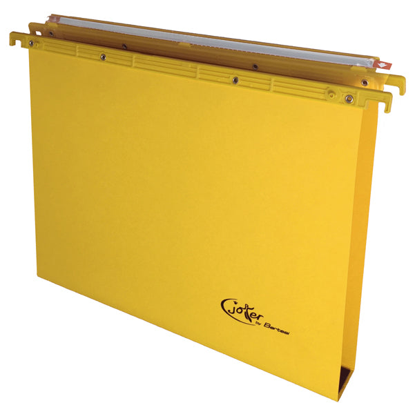Cartella sospesa Joker - cassetto - interasse 39 cm - fondo U - 37 x 25 cm - giallo - Bertesi