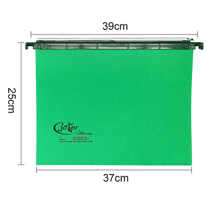 Cartella sospesa Joker - cassetto - interasse 39 cm - fondo U  - 37 x 25 cm - verde - Bertesi
