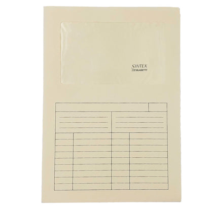 Cartellina a L con finestra Sintex - 120 gr - A4 - avorio - Blasetti - conf. 50 pezzi