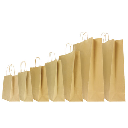 Shopper - maniglie cordino - 45 x 15 x 50 cm - carta biokraft - avana - Mainetti Bags - conf. 25 pezzi