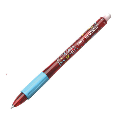 Penna sfera Gelocity Illusion - gel cancellabile - punta 0,7 mm - rosso - Bic - conf. 12 pezzi