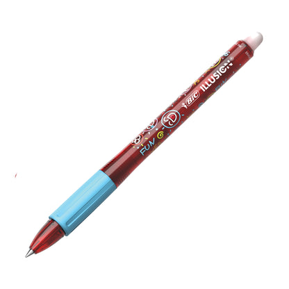 Penna sfera Gelocity Illusion - gel cancellabile - punta 0,7 mm - rosso - Bic - conf. 12 pezzi
