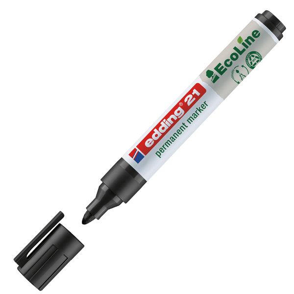 Marcatore permanente 21 Ecoline - punta conica - da 1,5 a 3 mm - colori assortiti - Edding - conf. 4 pezzi