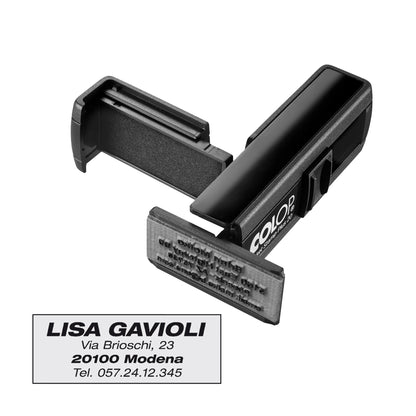 Timbro Pocket Stamp Plus 20 - 14 x 38 mm - 4 righe - autoinchiostrante - nero - Colop