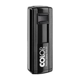 Timbro Pocket Stamp Plus 20 - 14 x 38 mm - 4 righe - autoinchiostrante - nero - Colop