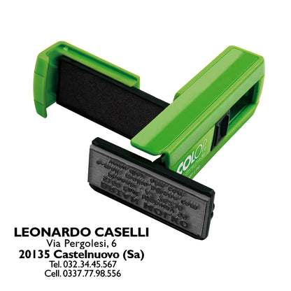 Timbro Pocket Stamp Plus 30 - 18 x 47 mm - 5 righe - autoinchiostrante - verde - Colop