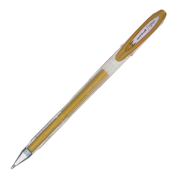 Penna a sfera gel con cappuccio Uni Ball Signo M120  - punta 0,8mm  - oro - Uni Mitsubishi