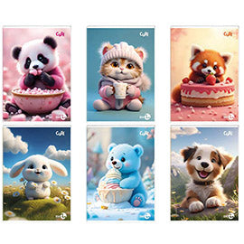 Maxiquaderno Cute fantasia - A4 - 5mm c/margine - 40+2 fogli - 80gr - BM