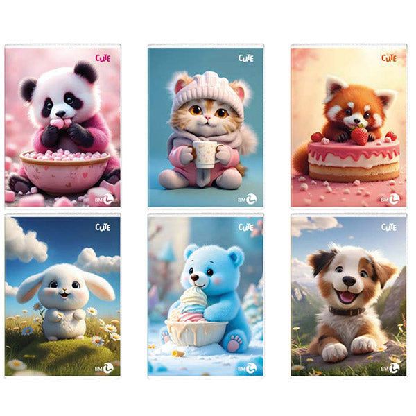 Maxiquaderno Cute fantasia - A4 - 10mm - 40+2 fogli - 80gr - BM