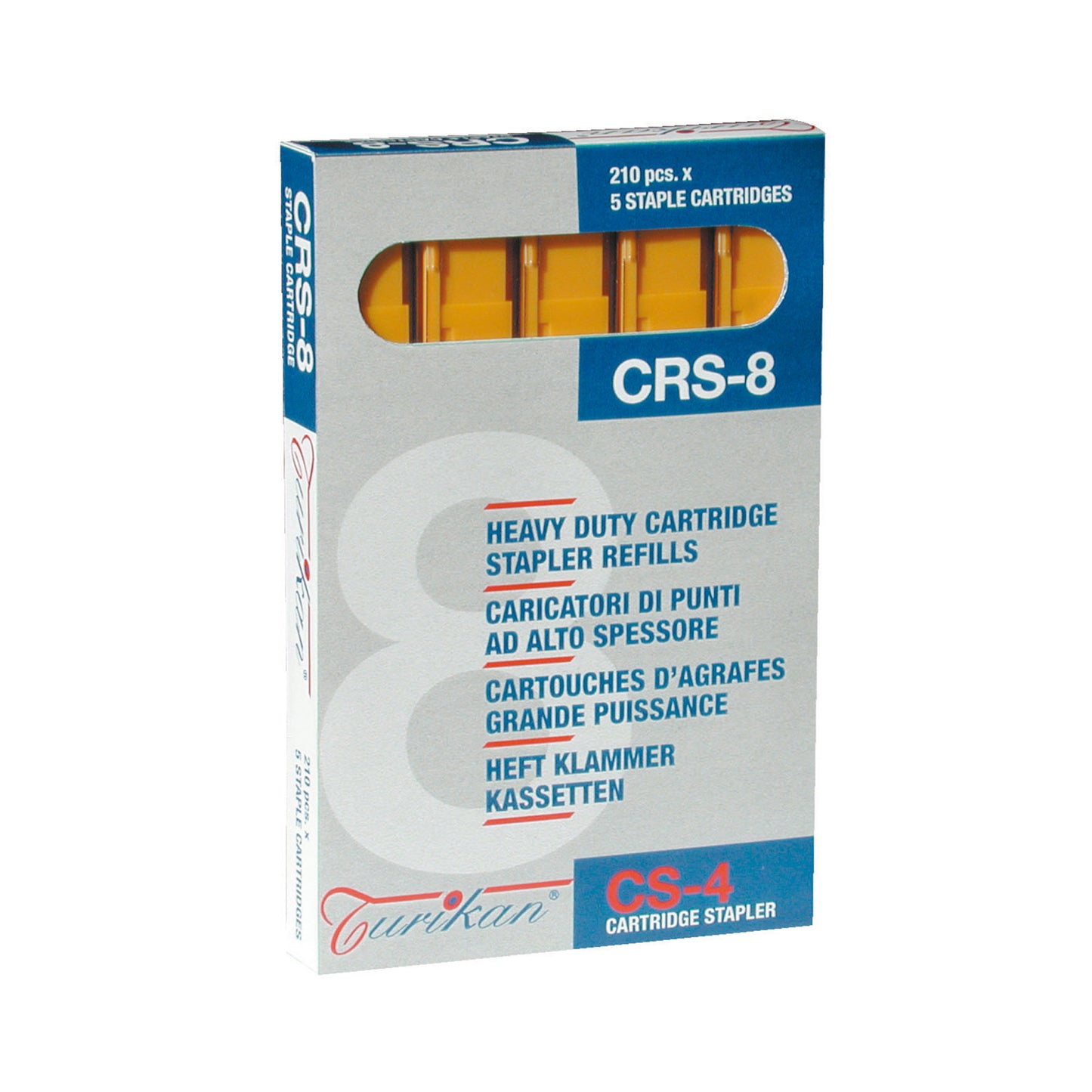 Caricatori CRS6 - 210 punti 8 mm - capacità massima 40 fogli - giallo - Iternet - conf. 5 pezzi