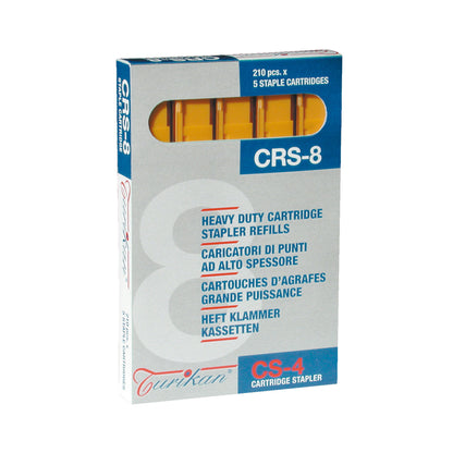 Caricatori CRS6 - 210 punti 8 mm - capacità massima 40 fogli - giallo - Iternet - conf. 5 pezzi
