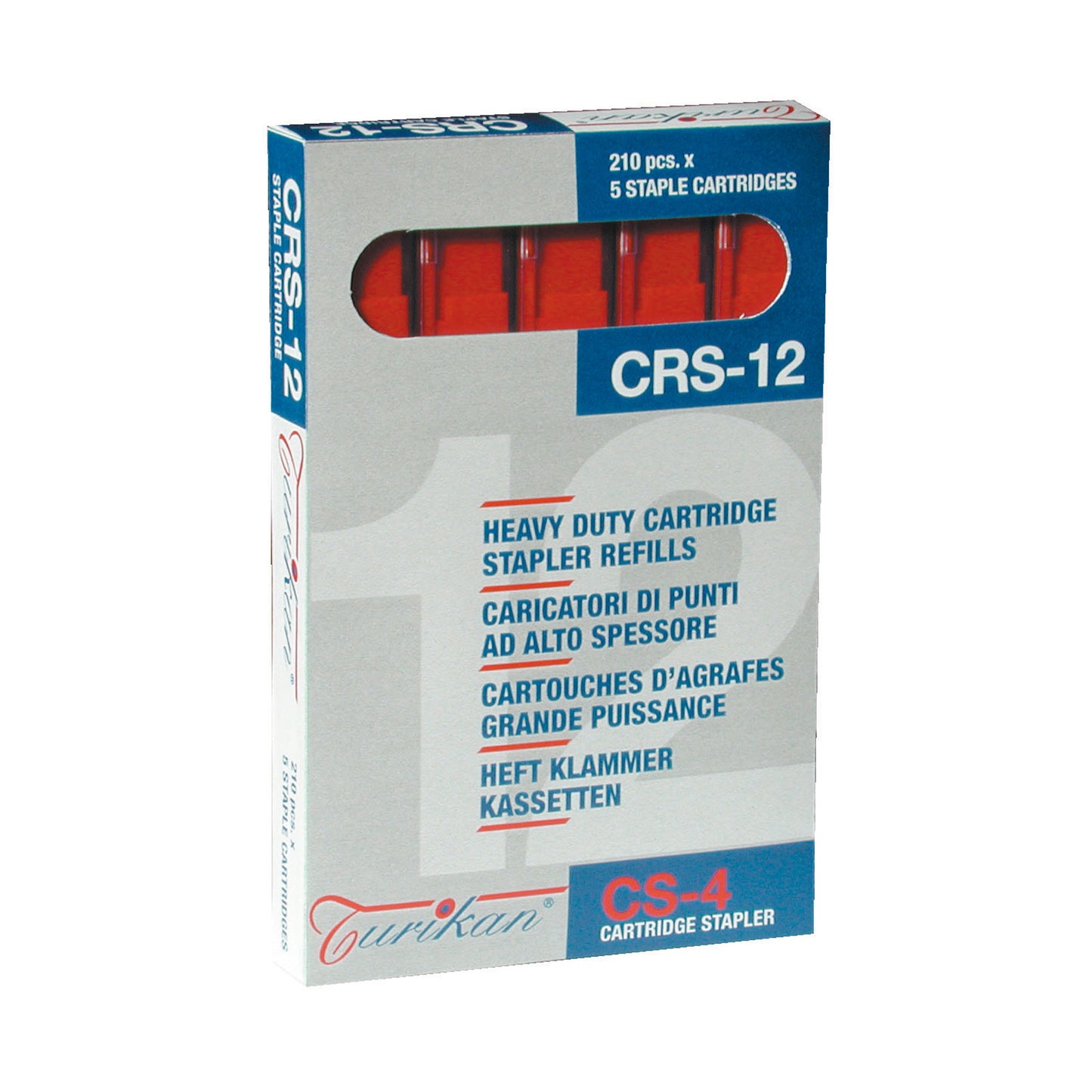 Caricatori CRS6 - 210 punti 12 mm - capacità massima 80 fogli - rosso - Iternet - conf. 5 pezzi