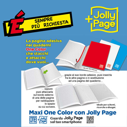 Maxiquaderno One Color - A4 - 10 mm c/margine - 20+1  fogli - 80 gr - Blasetti