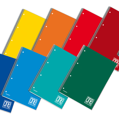 Maxiquaderno One Color - A4+ - 4mm - 140 fogli - 70gr -  c/fori  - spiralato - Blasetti
