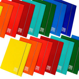 Cartella 3 lembi con elastico One Color - A4 - dorso 1 cm - colori brillanti - Blasetti