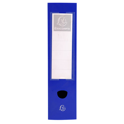 Scatola per archivio box - con bottone - 25 x 33 cm - dorso 4 cm - blu - Exacompta