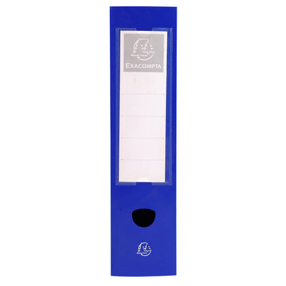 Scatola per archivio box - con bottone - 25 x 33 cm - dorso 4 cm - blu - Exacompta