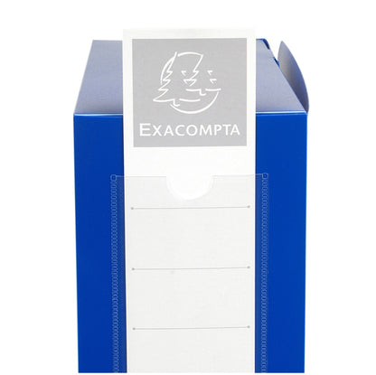 Scatola per archivio box - con bottone - 25 x 33 cm - dorso 10 cm - blu - Exacompta