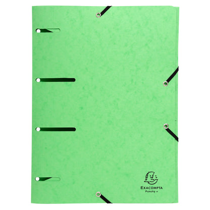 Cartella 3 lembi con elastico angolare - A4 - dorso 0,3 cm - cartoncino lustré - colori assortiti - Exacompta