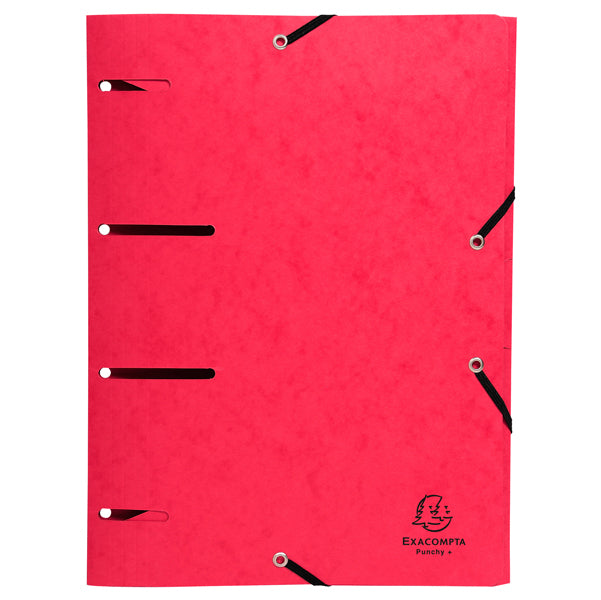 Cartella 3 lembi con elastico angolare - A4 - dorso 0,3 cm - cartoncino lustré - colori assortiti - Exacompta