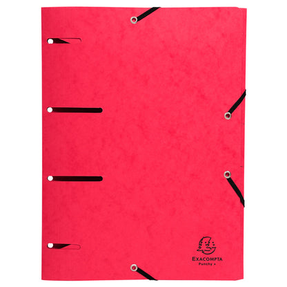 Cartella 3 lembi con elastico angolare - A4 - dorso 0,3 cm - cartoncino lustré - colori assortiti - Exacompta