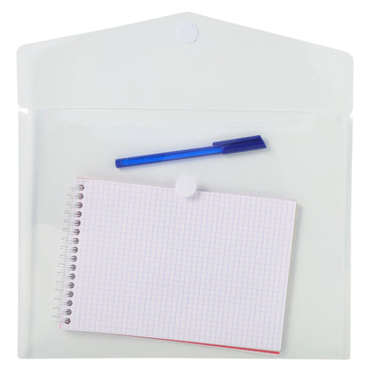 Busta a tasca con chiusura in velcro - PPL - 24 x 32 cm - trasparente - Exacompta